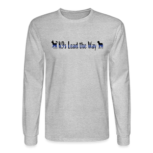 K9s Lead the Way - Police - Men's Long Sleeve T-Shirt - heather gray