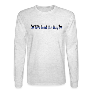 K9s Lead the Way - Police - Men's Long Sleeve T-Shirt - light heather gray