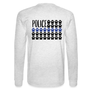 K9s Lead the Way - Police - Men's Long Sleeve T-Shirt - light heather gray