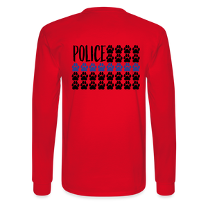 K9s Lead the Way - Police - Men's Long Sleeve T-Shirt - red