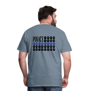 K9s Lead the Way - Police - Men's Premium T-Shirt - steel blue