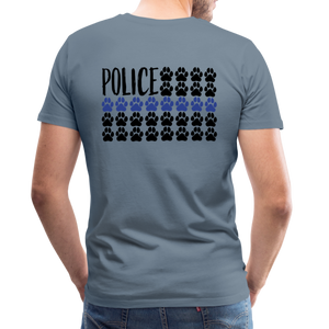 K9s Lead the Way - Police - Men's Premium T-Shirt - steel blue