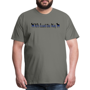 K9s Lead the Way - Police - Men's Premium T-Shirt - asphalt gray