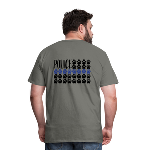 K9s Lead the Way - Police - Men's Premium T-Shirt - asphalt gray