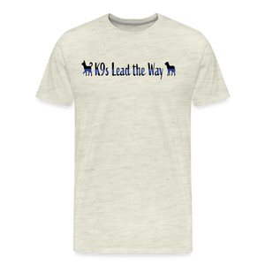 K9s Lead the Way - Police - Men's Premium T-Shirt - heather oatmeal