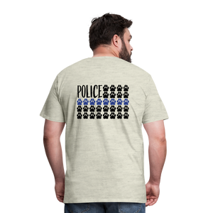 K9s Lead the Way - Police - Men's Premium T-Shirt - heather oatmeal