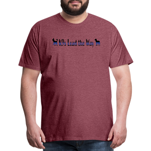 K9s Lead the Way - Police - Men's Premium T-Shirt - heather burgundy