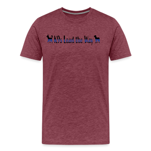 K9s Lead the Way - Police - Men's Premium T-Shirt - heather burgundy