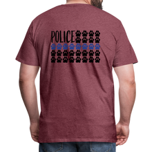 Load image into Gallery viewer, K9s Lead the Way - Police - Men&#39;s Premium T-Shirt - heather burgundy
