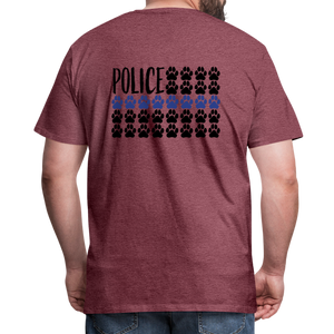 K9s Lead the Way - Police - Men's Premium T-Shirt - heather burgundy