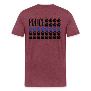 K9s Lead the Way - Police - Men's Premium T-Shirt - heather burgundy