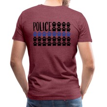 Load image into Gallery viewer, K9s Lead the Way - Police - Men&#39;s Premium T-Shirt - heather burgundy
