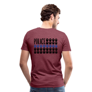 K9s Lead the Way - Police - Men's Premium T-Shirt - heather burgundy