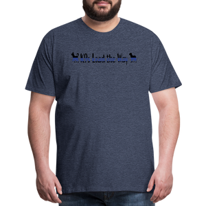 K9s Lead the Way - Police - Men's Premium T-Shirt - heather blue