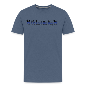 K9s Lead the Way - Police - Men's Premium T-Shirt - heather blue