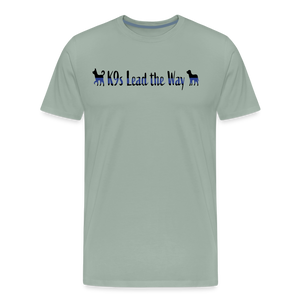 K9s Lead the Way - Police - Men's Premium T-Shirt - steel green