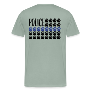 K9s Lead the Way - Police - Men's Premium T-Shirt - steel green