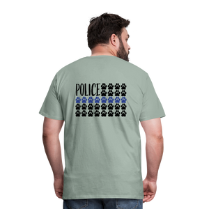 K9s Lead the Way - Police - Men's Premium T-Shirt - steel green