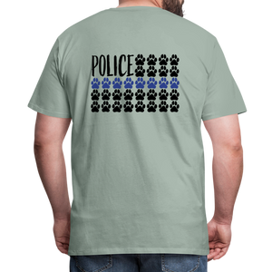 K9s Lead the Way - Police - Men's Premium T-Shirt - steel green