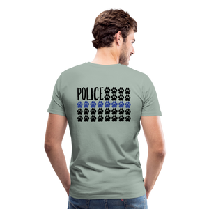 K9s Lead the Way - Police - Men's Premium T-Shirt - steel green