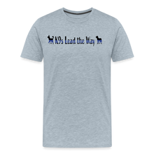 Load image into Gallery viewer, K9s Lead the Way - Police - Men&#39;s Premium T-Shirt - heather ice blue
