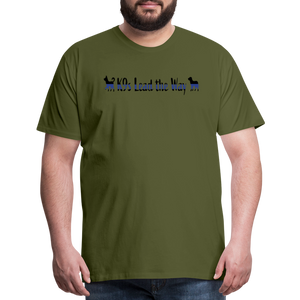 K9s Lead the Way - Police - Men's Premium T-Shirt - olive green