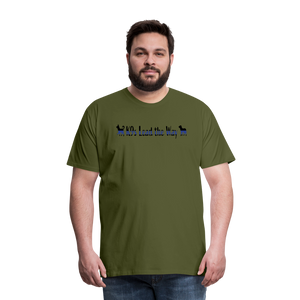 K9s Lead the Way - Police - Men's Premium T-Shirt - olive green