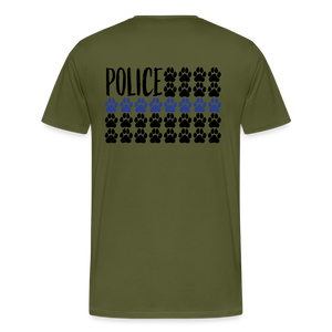 K9s Lead the Way - Police - Men's Premium T-Shirt - olive green