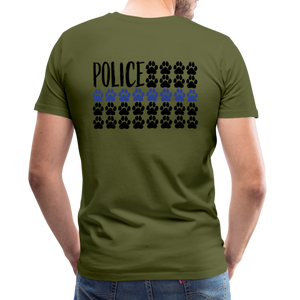 K9s Lead the Way - Police - Men's Premium T-Shirt - olive green