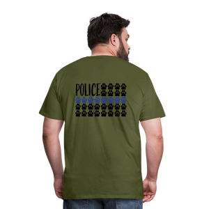 K9s Lead the Way - Police - Men's Premium T-Shirt - olive green