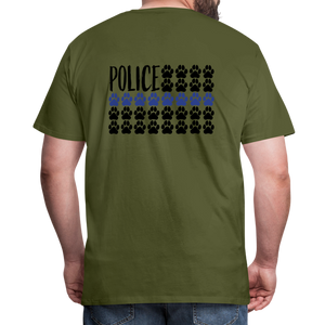 K9s Lead the Way - Police - Men's Premium T-Shirt - olive green