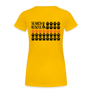 K9s Lead the Way - SAR - Women’s Premium T-Shirt - sun yellow