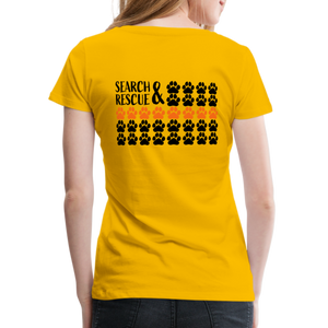 K9s Lead the Way - SAR - Women’s Premium T-Shirt - sun yellow