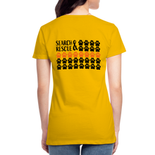 Load image into Gallery viewer, K9s Lead the Way - SAR - Women’s Premium T-Shirt - sun yellow
