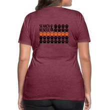 Load image into Gallery viewer, K9s Lead the Way - SAR - Women’s Premium T-Shirt - heather burgundy
