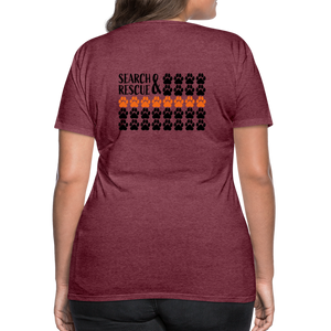 K9s Lead the Way - SAR - Women’s Premium T-Shirt - heather burgundy