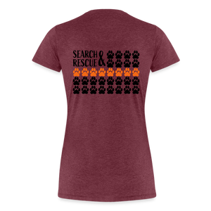 K9s Lead the Way - SAR - Women’s Premium T-Shirt - heather burgundy