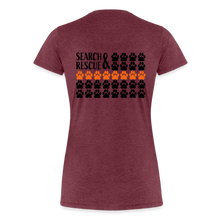 Load image into Gallery viewer, K9s Lead the Way - SAR - Women’s Premium T-Shirt - heather burgundy
