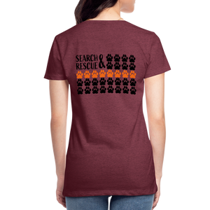 K9s Lead the Way - SAR - Women’s Premium T-Shirt - heather burgundy