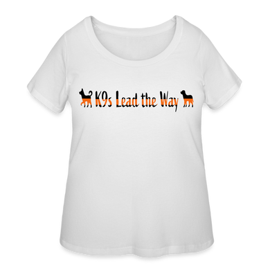 K9s Lead the Way - SAR - Women’s Curvy T-Shirt - white