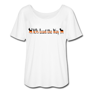 K9s Lead the Way - SAR - Women’s Flowy T-Shirt - white