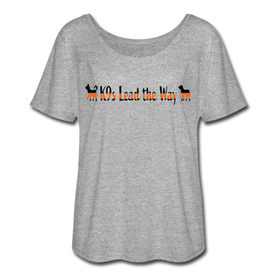 K9s Lead the Way - SAR - Women’s Flowy T-Shirt - heather gray