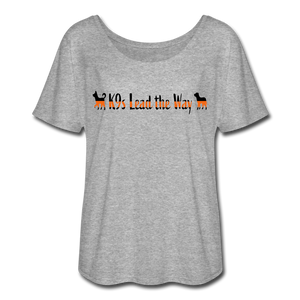 K9s Lead the Way - SAR - Women’s Flowy T-Shirt - heather gray