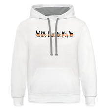 Load image into Gallery viewer, K9s Lead the Way - SAR - Contrast Hoodie - white/gray
