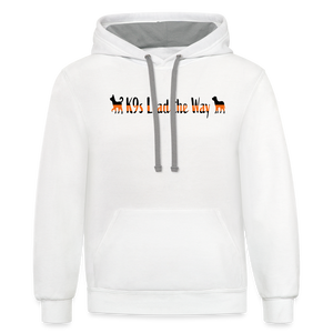 K9s Lead the Way - SAR - Contrast Hoodie - white/gray