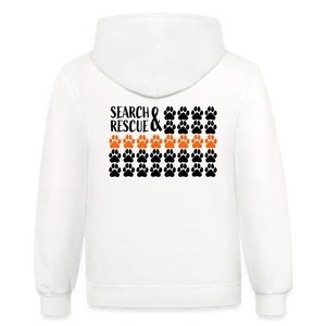 K9s Lead the Way - SAR - Contrast Hoodie - white/gray