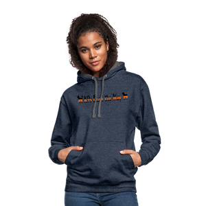 K9s Lead the Way - SAR - Contrast Hoodie - indigo heather/asphalt