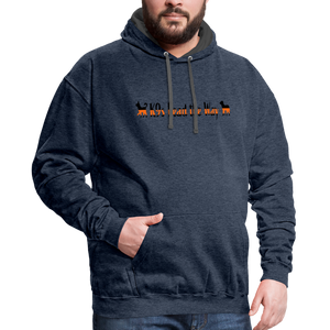 K9s Lead the Way - SAR - Contrast Hoodie - indigo heather/asphalt