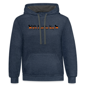 K9s Lead the Way - SAR - Contrast Hoodie - indigo heather/asphalt