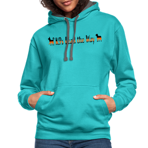 K9s Lead the Way - SAR - Contrast Hoodie - scuba blue/asphalt